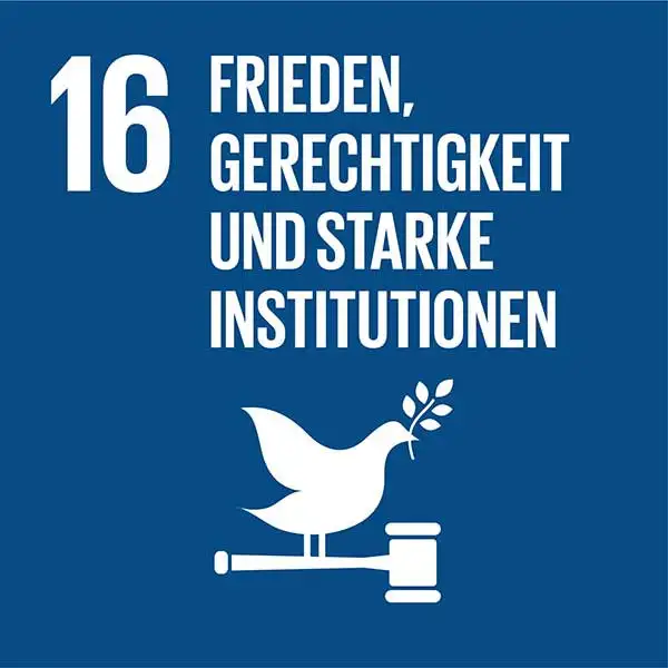 UN-Nachhaltigkeitsziel 16: Frieden, Gerechtigkeit und starke Institutionen UN-Nachhaltigkeitsziel 16: Frieden, Gerechtigkeit und starke Institutionen